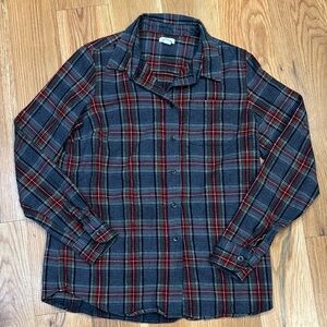 Women’s L.L.Bean Scotch Plaid Flannel, Size Medium